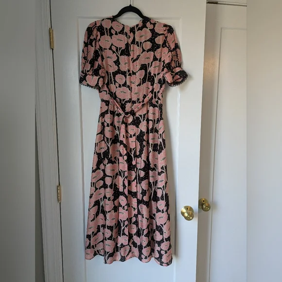 Ted Baker Astrydd Puff Sleeve Midi Dress - Picture 3 of 6